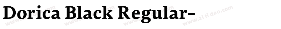 Dorica Black Regular字体转换